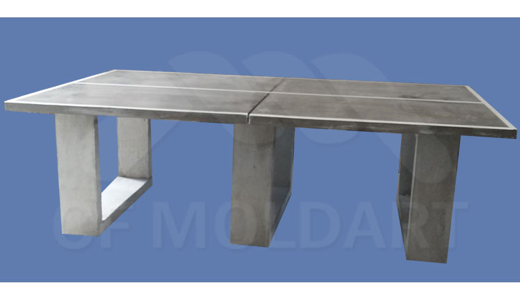 Conjunto de Mesa em Concreto com Tabuleiro de Jogos MS03 - Banco